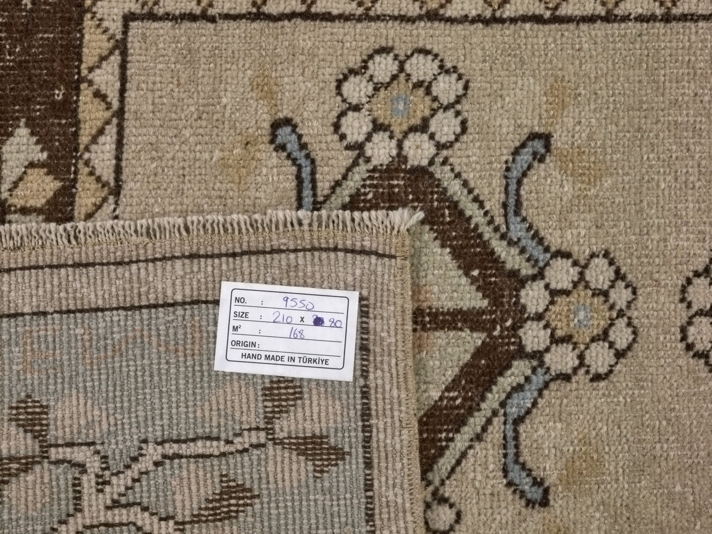Turkish Vintage Oushak Runner Rug, 3x7 Rug Runner, Carpet Runner, Entryway rug, Hallway rug, Kitchen rug, Runner, Anatolia rug, 9550