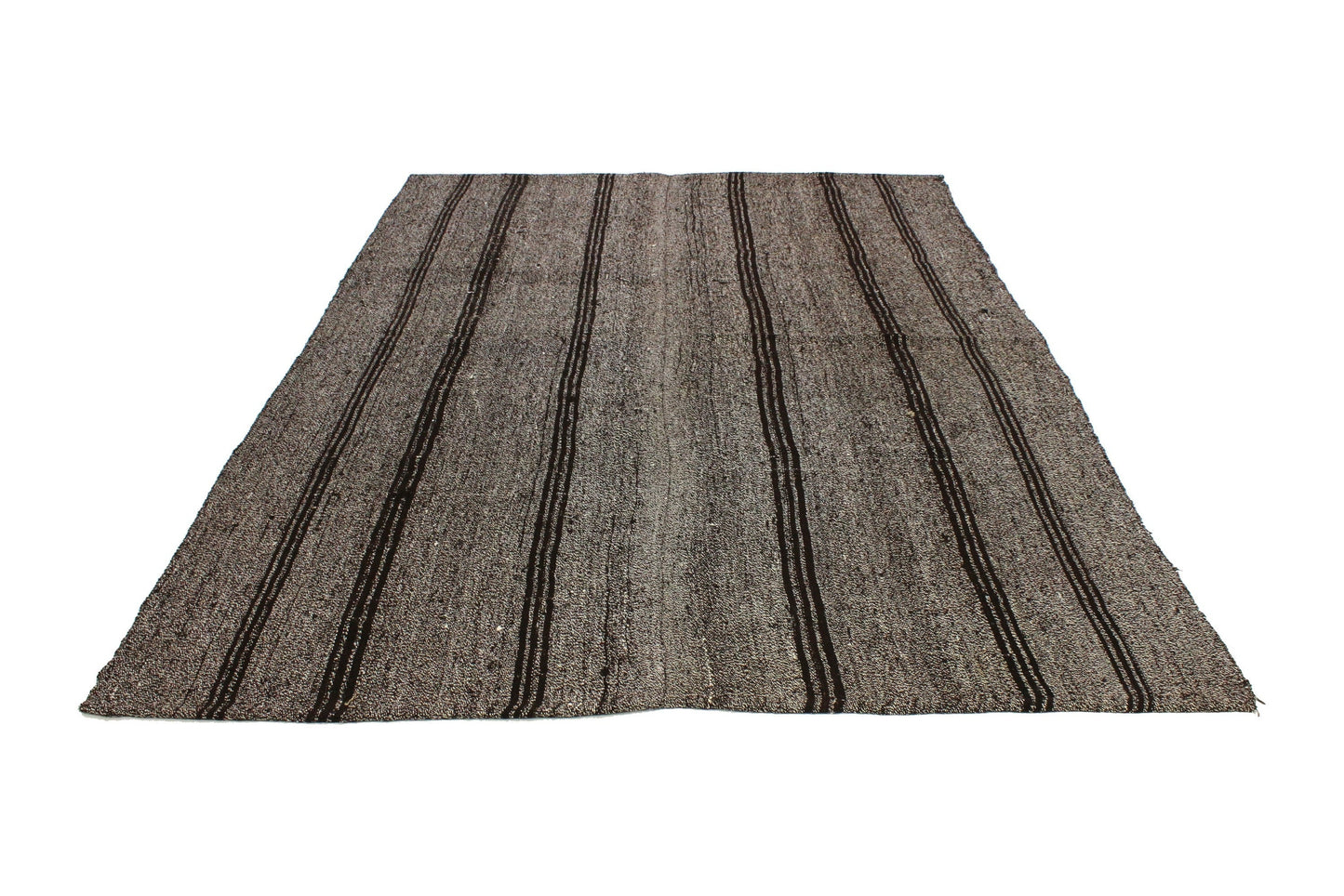 6x9 Gray Black Plain Kilim Rug, Turkish Vintage Kilim Rug, Handmade Area Floor Rug, Modern Rug, Area Rug, Minimalist Decor,3781