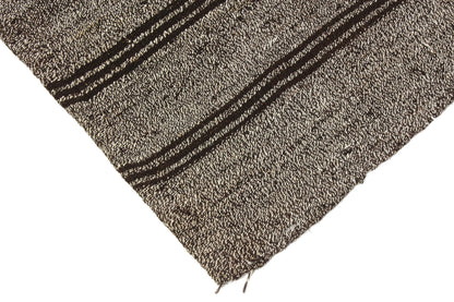 6x9 Gray Black Plain Kilim Rug, Turkish Vintage Kilim Rug, Handmade Area Floor Rug, Modern Rug, Area Rug, Minimalist Decor,3781
