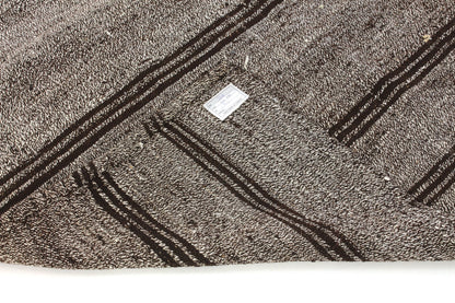 6x9 Gray Black Plain Kilim Rug, Turkish Vintage Kilim Rug, Handmade Area Floor Rug, Modern Rug, Area Rug, Minimalist Decor,3781