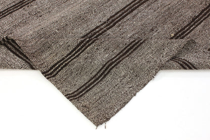 6x9 Gray Black Plain Kilim Rug, Turkish Vintage Kilim Rug, Handmade Area Floor Rug, Modern Rug, Area Rug, Minimalist Decor,3781
