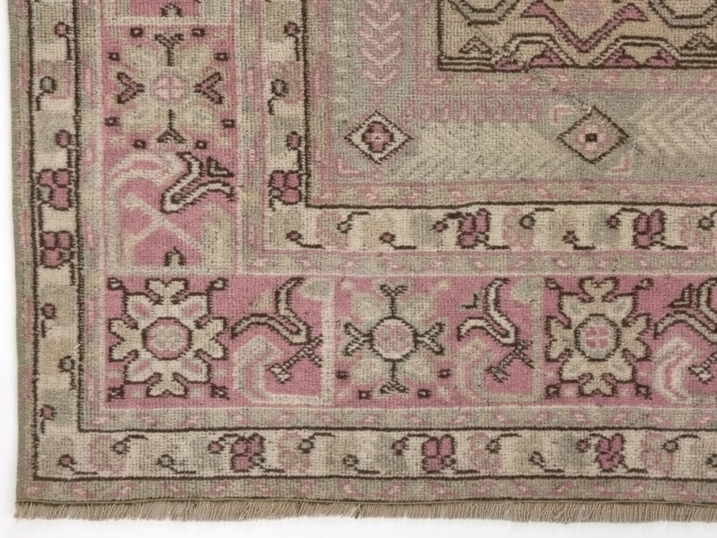 Turkish Rug Neutral 7x11, Vintage Oushak Rug, Large Area Rug, Handmade Wool Carpet rug, Anatolia Faded Rug, One of a kind rug, Home Rug,8961