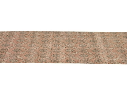 Boho Runner Rug, Orange Rug Runner, 3x11 Rug Runner, Turkish Oushak Vintage Runner Rug, Carpet Runner, Handmade Anatolia Runner Rug, 8946