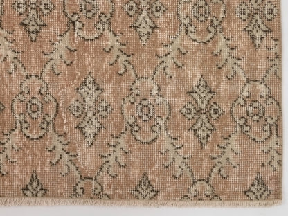 Boho Runner Rug, Orange Rug Runner, 3x11 Rug Runner, Turkish Oushak Vintage Runner Rug, Carpet Runner, Handmade Anatolia Runner Rug, 8946