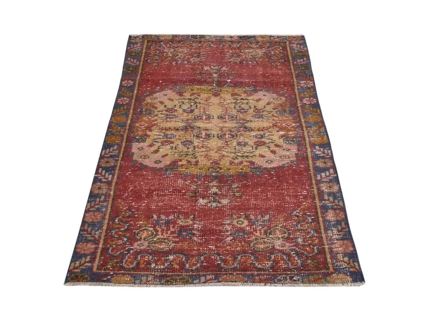 Anatolia Oushak Rug, Small Vintage Rug, Bohemian Turkish rug, 3x5 Small Rug, Ethnic rug, Floor rug, Wool Rug,Antique Rug,Eclectic Decor,8778