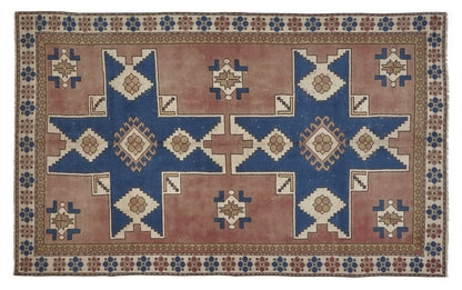 5x8 Turkish Oushak Vintage Rug, Handmade Area Carpet rug, Bedroom rug, Bohemian rug, Floor rug, Living room rug, Anatolia rug, 8762