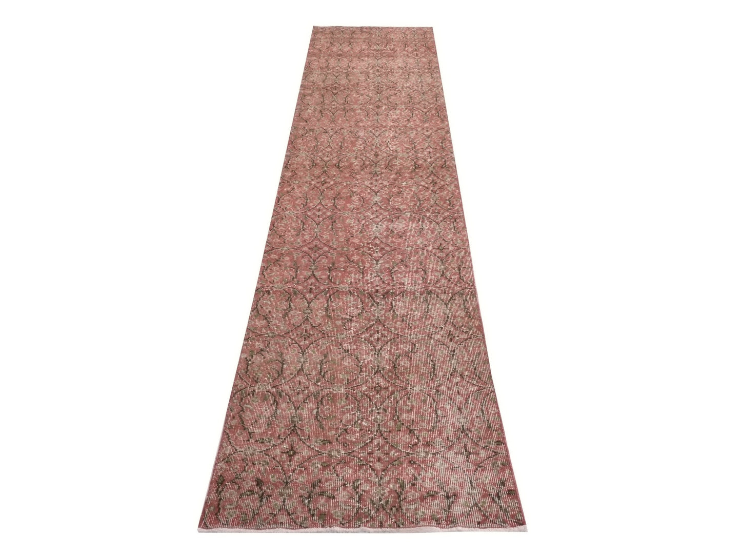 2x11 Orange Runner Rug, Carpet runner, Turkish Runner, Floor Runner Rug, Vintage Oushak Runner, Hallway Rug, Kitchen rug, Boho decor, 8696
