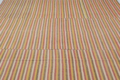 Boho Striped Kilim rug, Area Bohemian rug, Vintage kilim, Eclectic rug, 6x8 Kilim rug, Bedroom rug, Nursery Rug, Kid room rug, 103