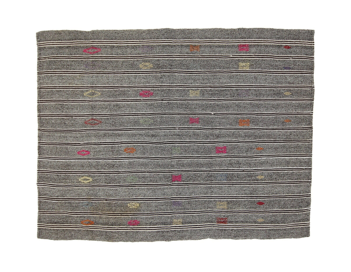 Kilim Rug, Turkish Kilim Rug 5x7, Vintage Kilim Rug, Area Kilim Rug, Kilim Rug Gray, Handmade Rug, Living Room Rug, Striped Kilim Rug, 4737