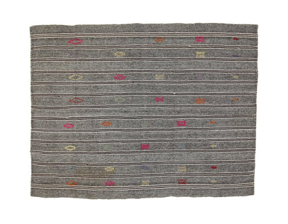 Kilim Rug, Turkish Kilim Rug 5x7, Vintage Kilim Rug, Area Kilim Rug, Kilim Rug Gray, Handmade Rug, Living Room Rug, Striped Kilim Rug, 4737