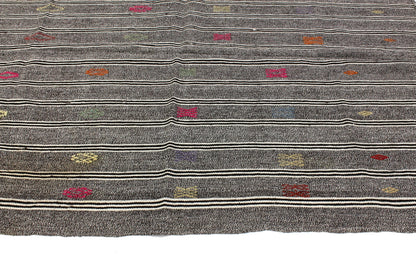 Kilim Rug, Turkish Kilim Rug 5x7, Vintage Kilim Rug, Area Kilim Rug, Kilim Rug Gray, Handmade Rug, Living Room Rug, Striped Kilim Rug, 4737