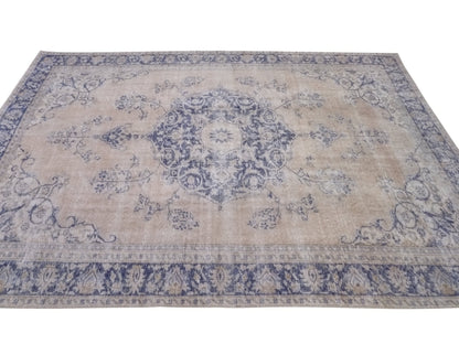 Faded Area Rug, Turkish Carpet rug, Vintage Oushak Rug, Neutral Rug, 7x10 Rug, Scandinavian Decor, Living room, One of a kind, RUG, 10334