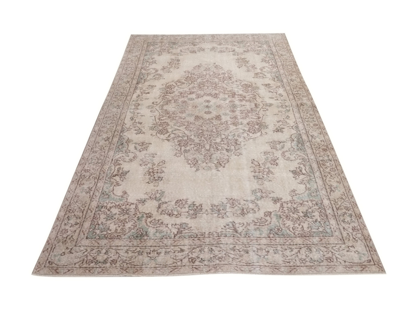 Faded Carpet rug, Handmade rug, Muted Rug, Oushak Vintage Turkish rug, Unique rug, Living room rug, Farmhouse decor, Antique RUG 5x8,10217