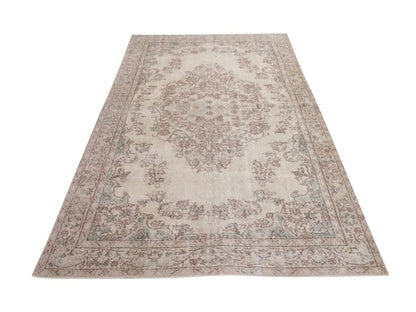 Faded Carpet rug, Handmade rug, Muted Rug, Oushak Vintage Turkish rug, Unique rug, Living room rug, Farmhouse decor, Antique RUG 5x8,10217