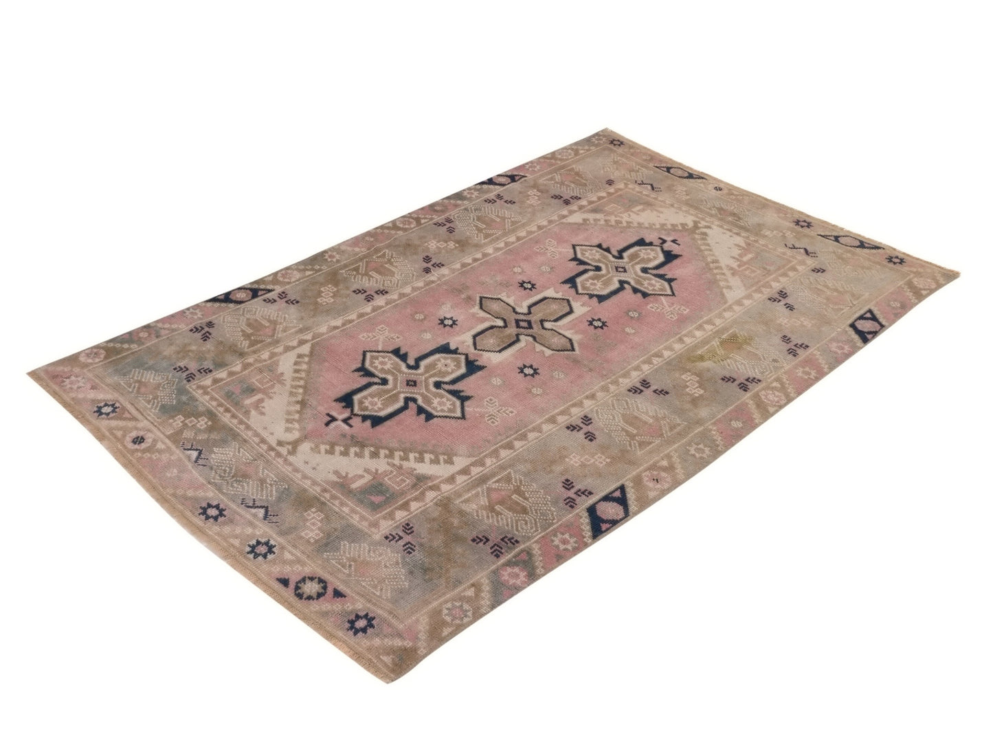 Pastel Turkish rug, Anatolia Oushak Rug, Vintage Area rug, Boho rug, Fine rug, 4x6 rug, Tribal rug, Nursery rug, Ethnic rug, Oriental, 10065