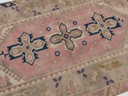 Pastel Turkish rug, Anatolia Oushak Rug, Vintage Area rug, Boho rug, Fine rug, 4x6 rug, Tribal rug, Nursery rug, Ethnic rug, Oriental, 10065