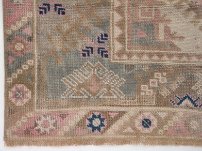 Pastel Turkish rug, Anatolia Oushak Rug, Vintage Area rug, Boho rug, Fine rug, 4x6 rug, Tribal rug, Nursery rug, Ethnic rug, Oriental, 10065