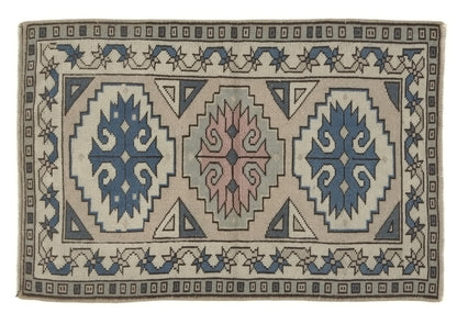 Turkish rug 3x5 , Vintage oushak rug , Area rug 3x5 , Turkish rug Wool, Small Oushak rug , Oriental rug , One of a kind rug, 8651