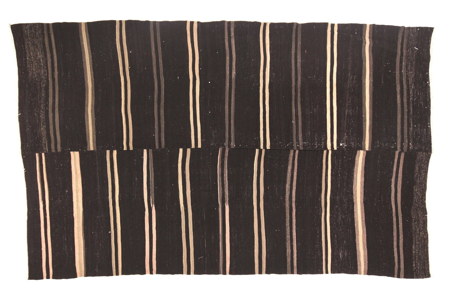Vintage Kilim Rug 8x12, Farmhouse Brown Decor, Turkish Unique Kilim Rug, Area Faded Kilim Rug, Handmade Goat Hair Rug, Living Room Rug, 6067