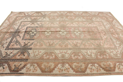 Milas Oushak Turkish Rug, Vintage rug ,5x8 Area Neutral Carpet rug, Faded Beige rug, Bedroom rug, Handmade Anatolia rug ,6315