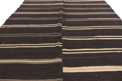 Vintage Kilim Rug 8x12, Farmhouse Brown Decor, Turkish Unique Kilim Rug, Area Faded Kilim Rug, Handmade Goat Hair Rug, Living Room Rug, 6067