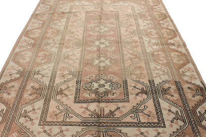 Milas Oushak Turkish Rug, Vintage rug ,5x8 Area Neutral Carpet rug, Faded Beige rug, Bedroom rug, Handmade Anatolia rug ,6315