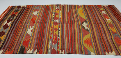 Kilim Rug 5x8, Turkish Handmade Kilim Rug, Living Room Rug, Rug Kilim, Vintage Kilim Rug, Area Kilim Rug, Bohemian Rug, Entryway Rug, 2848