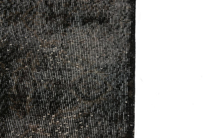 Black Area Vintage Rug 6x9, Turkish Vintage Rug, Distressed Rug, Mid-Century Rug, Over dyed Rug, Black Carpet Rug , 3360
