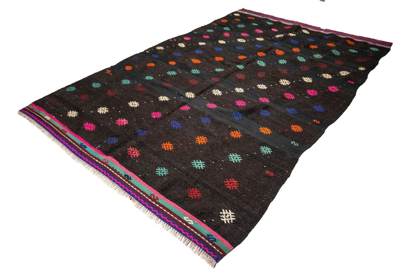 Kilim Rug 6x9, Handmade Antique Kilim Rug, Area Faded Kilim Rug, Turkish Kilim Rug, Bedroom Rug, Goat Hair Rug, Wool Rug, Rug Kilim, 1988