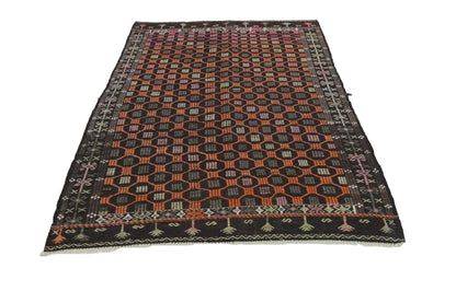 Turkish Kilim 5x7, Rug Kilim, Handmade Area Kilim Rug, Bohemian Rug, Vintage Eclectic Kilim Rug, Living Room Rug, Wool Rug, 8141