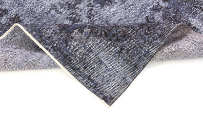 Overdye Blue Turkish Rug, Vintage Rug Distressed, Oushak Carpet Rug, Area Rug Floral 5x8, Contemporary ,Living Room, Handmade ,Rug,1202