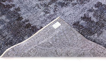Overdye Blue Turkish Rug, Vintage Rug Distressed, Oushak Carpet Rug, Area Rug Floral 5x8, Contemporary ,Living Room, Handmade ,Rug,1202