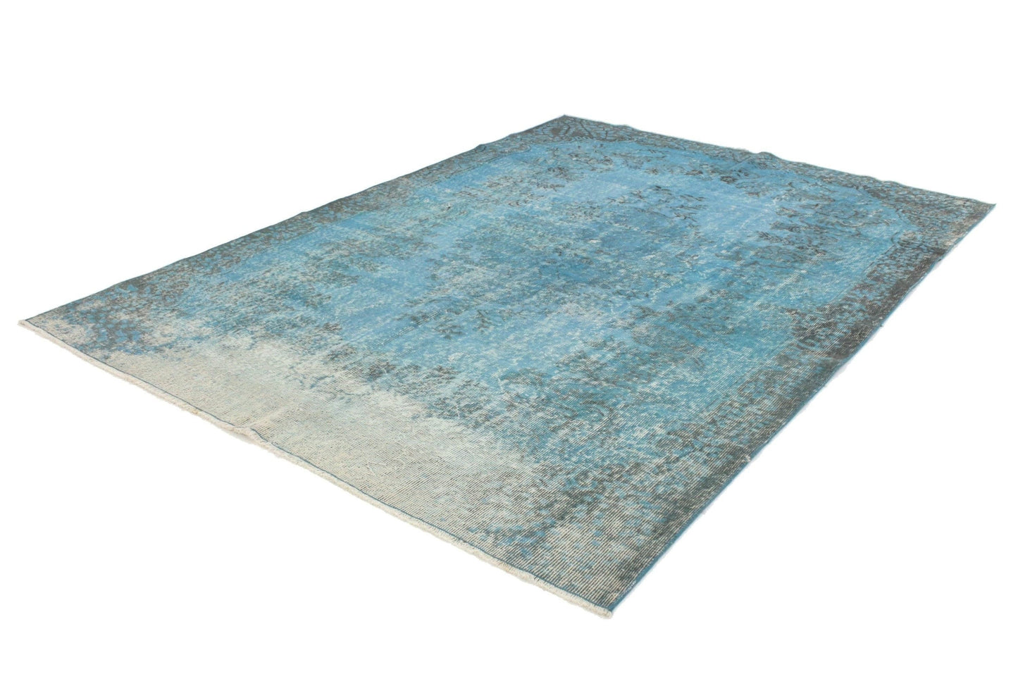 Worn Vintage Rug, 6x8 Turkish Rug Carpet, Blue Area Rug, Distressed Rug ,Overyde Rug, Unique Rug, Coastal decor, Living Room Rug, 3283