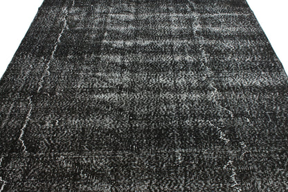 Turkish Vintage Rug, 6x9 Overdye Black Rug, Area Rug, Living Room Rug, Carpet Rug, 3159