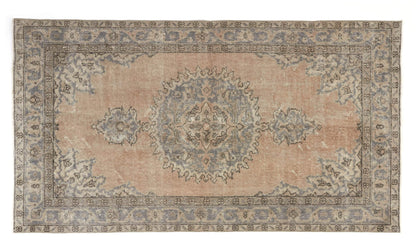 Turkish Oushak Rug, Vintage Area Rug, Anatolian Wool Rug, Handmade Carpet Rug, Traditional Antique Rug, Unique Rustic Rug, 8681