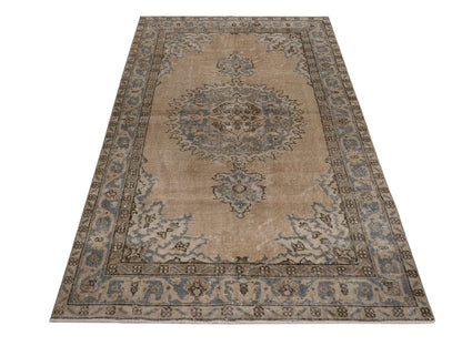 Turkish Oushak Rug, Vintage Area Rug, Anatolian Wool Rug, Handmade Carpet Rug, Traditional Antique Rug, Unique Rustic Rug, 8681