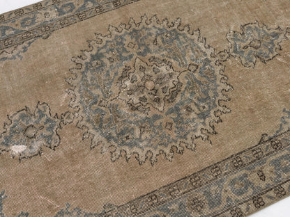 Turkish Oushak Rug, Vintage Area Rug, Anatolian Wool Rug, Handmade Carpet Rug, Traditional Antique Rug, Unique Rustic Rug, 8681