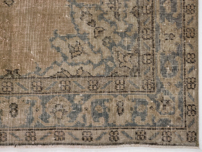 Turkish Oushak Rug, Vintage Area Rug, Anatolian Wool Rug, Handmade Carpet Rug, Traditional Antique Rug, Unique Rustic Rug, 8681