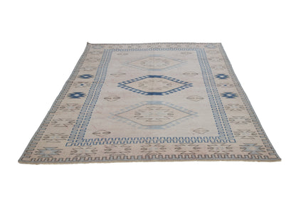 5x8 Area Anatolian Carpet rug, Coastal Turkish rug, OUSHAK TURKEY RUG, Vintage rug Neutral, Living room Rug ,Bedroom Turkish rug , 7305