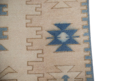 4x7 Turkish Oushak Rug, HANDMADE VİNTAGE Rug, AREA Rug Turkey, Home decor ,Coastal rug, Fine rug, Unique rug, Faded rug, Anatolia,7299