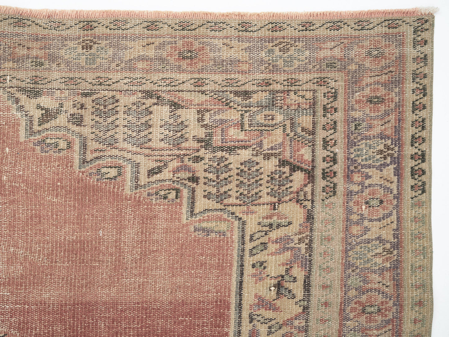 Oushak Handmade Area Rug, Turkish Vintage Eclectic Rug, Anatolia Rug, Neutral Faded Rug, Bohemian Rug, Living Room Rug, Rug 6x8, 11555