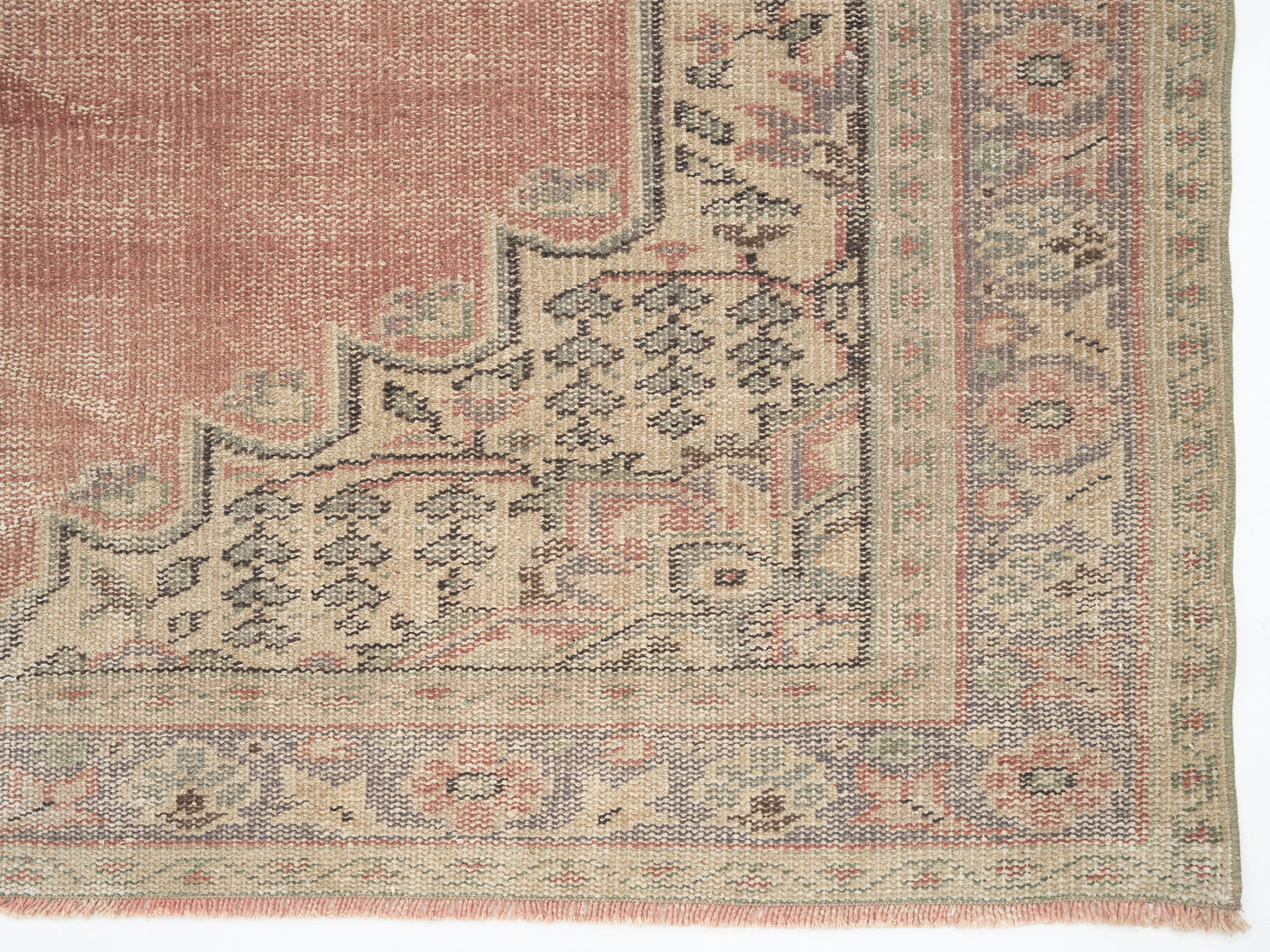 Oushak Handmade Area Rug, Turkish Vintage Eclectic Rug, Anatolia Rug, Neutral Faded Rug, Bohemian Rug, Living Room Rug, Rug 6x8, 11555