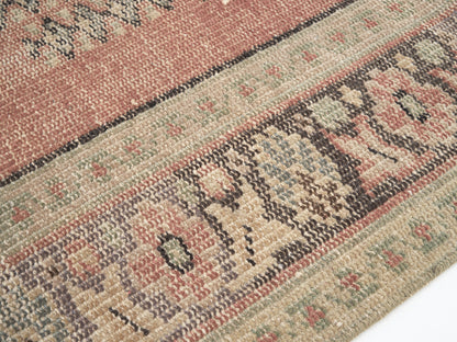Oushak Handmade Area Rug, Turkish Vintage Eclectic Rug, Anatolia Rug, Neutral Faded Rug, Bohemian Rug, Living Room Rug, Rug 6x8, 11555