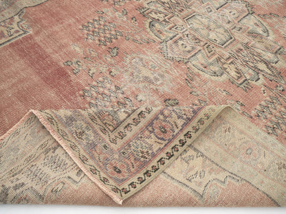 Oushak Handmade Area Rug, Turkish Vintage Eclectic Rug, Anatolia Rug, Neutral Faded Rug, Bohemian Rug, Living Room Rug, Rug 6x8, 11555