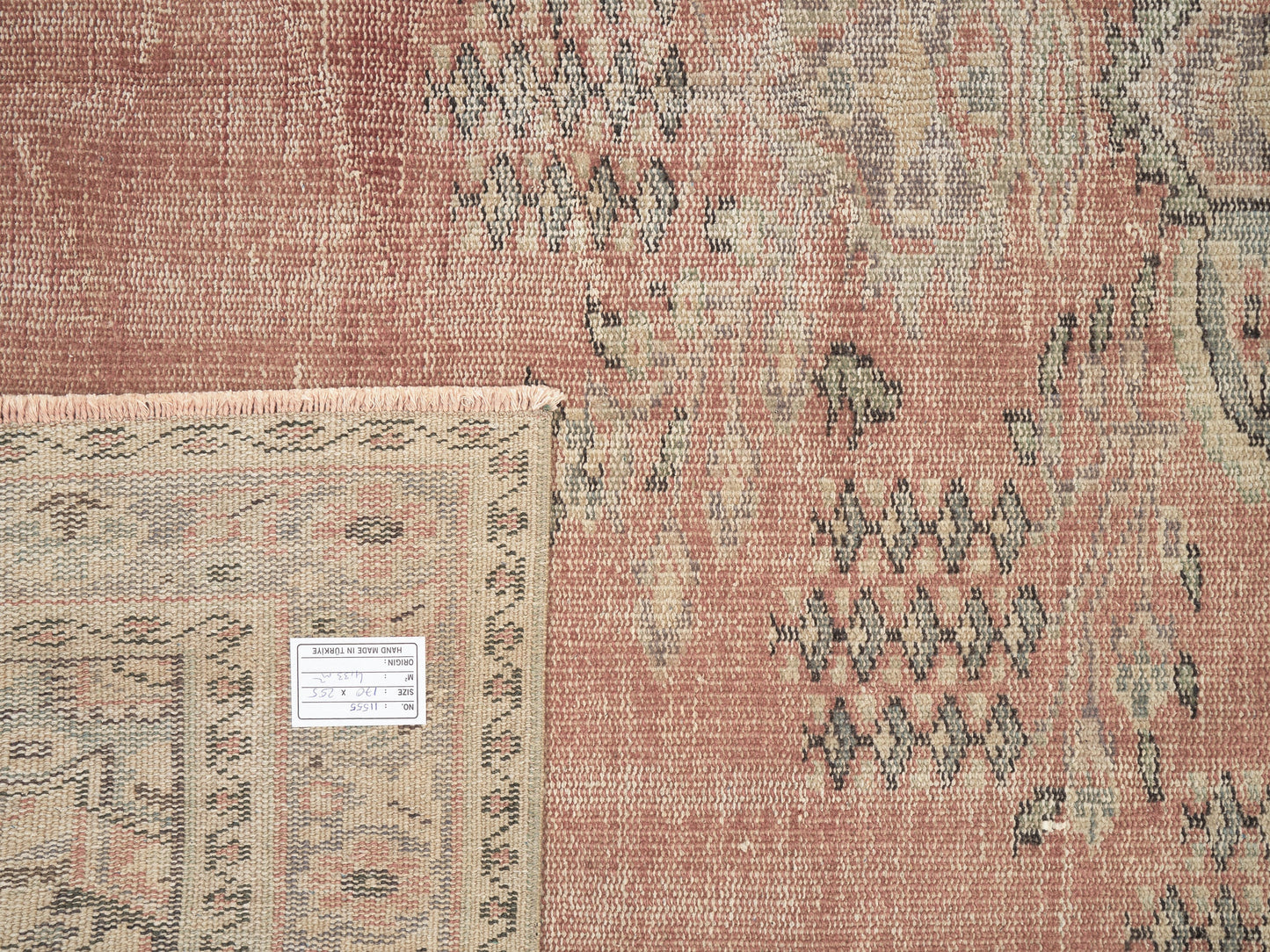 Oushak Handmade Area Rug, Turkish Vintage Eclectic Rug, Anatolia Rug, Neutral Faded Rug, Bohemian Rug, Living Room Rug, Rug 6x8, 11555
