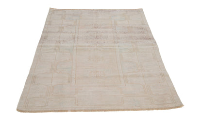 Rug Area Neutral ,Rug Turkish, Rug Oushak, Vintage Rug Beige, Fine rug, Unique rug ,Wool Rug ,One of a kind, 7416