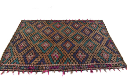 Kilim Rug, Boho Rug, Turkish Kilim Rug, Area Faded Kilim Rug, Vintage Kilim Rug, Area Kilim Rug, Anatolia Rug, Living Room Rug, 3209
