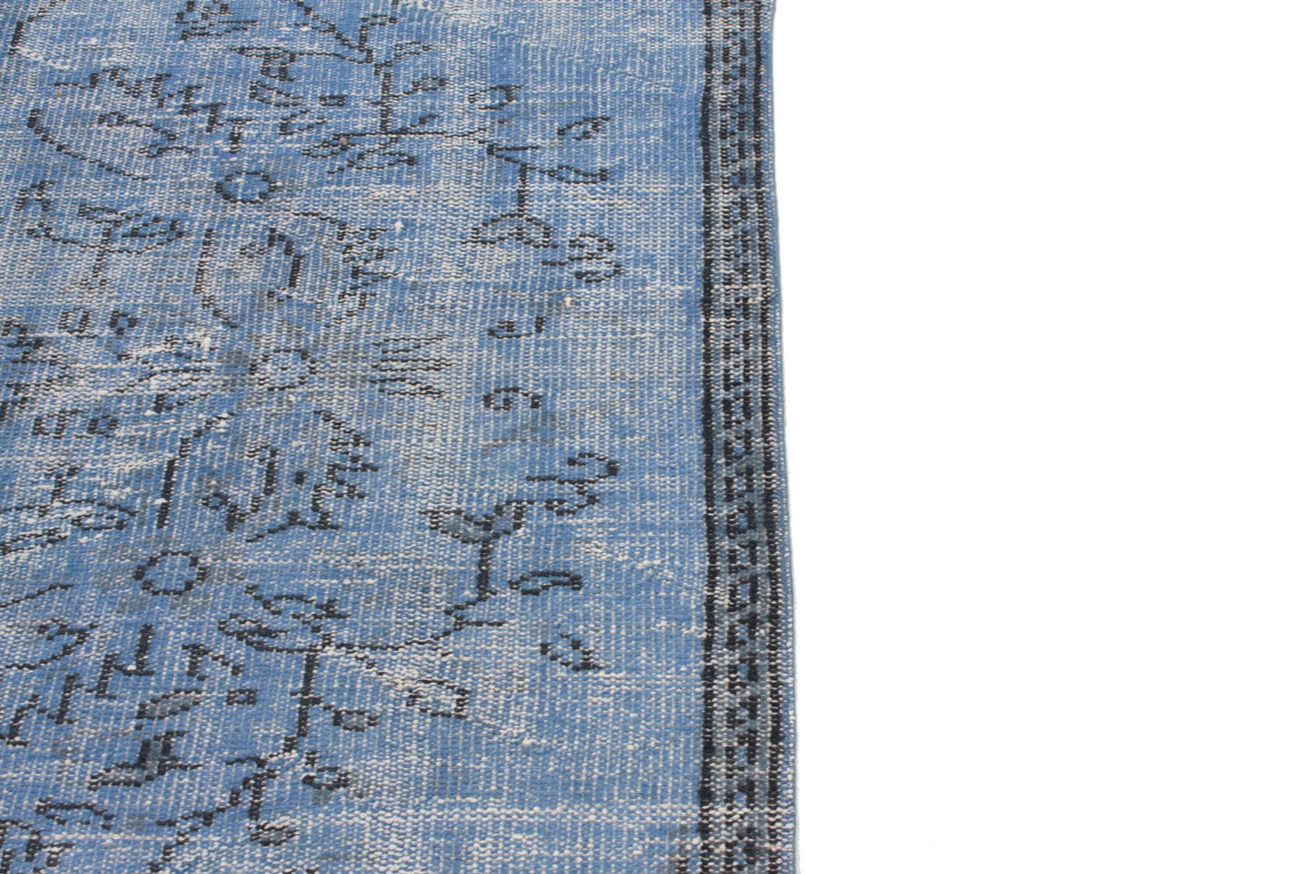 5x8 Rug,Turkish Rug Blue,Vintage Rug 5x8,Overdye Rug, Blue Rug 5x8, Handmade Carpet Rug, Coastal Decor, Living Room Rug