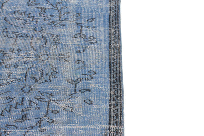 5x8 Rug,Turkish Rug Blue,Vintage Rug 5x8,Overdye Rug, Blue Rug 5x8, Handmade Carpet Rug, Coastal Decor, Living Room Rug