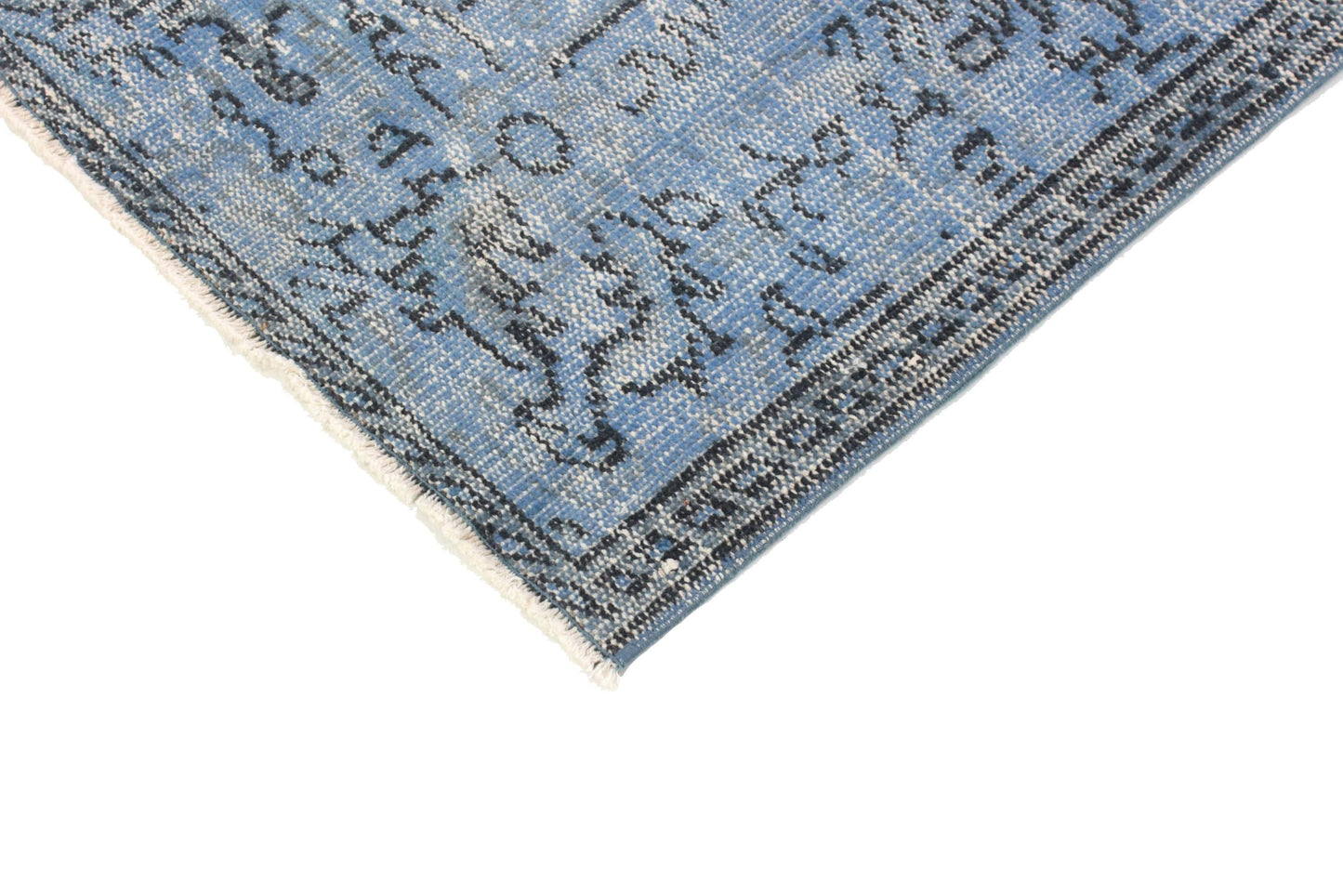 5x8 Rug,Turkish Rug Blue,Vintage Rug 5x8,Overdye Rug, Blue Rug 5x8, Handmade Carpet Rug, Coastal Decor, Living Room Rug
